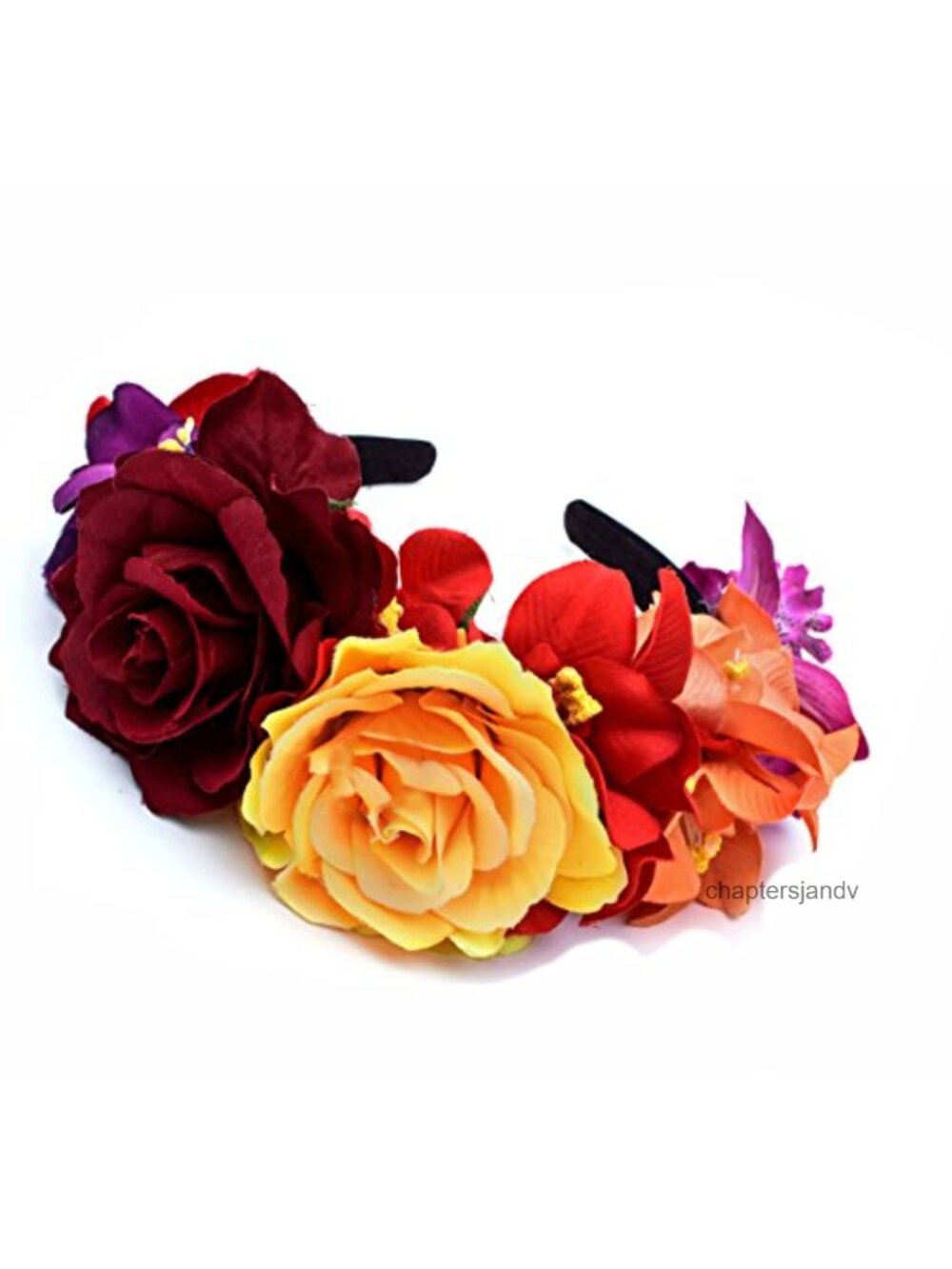Handmade Rose Flower Crown Headband Day of the Dead Costume Headpiece